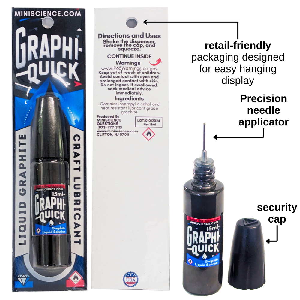 GraphiQuick Liquid Graphite 15ml: Multi-Use Lubricant & Craft Enhancer