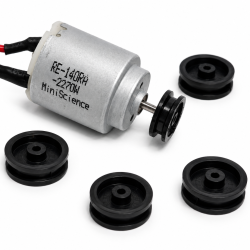 Black Plastic Motor Pulley Sheave, 13 mm