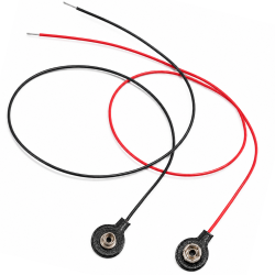 Snap Clip, 9V Battery Snap Terminals, 6 in Leads